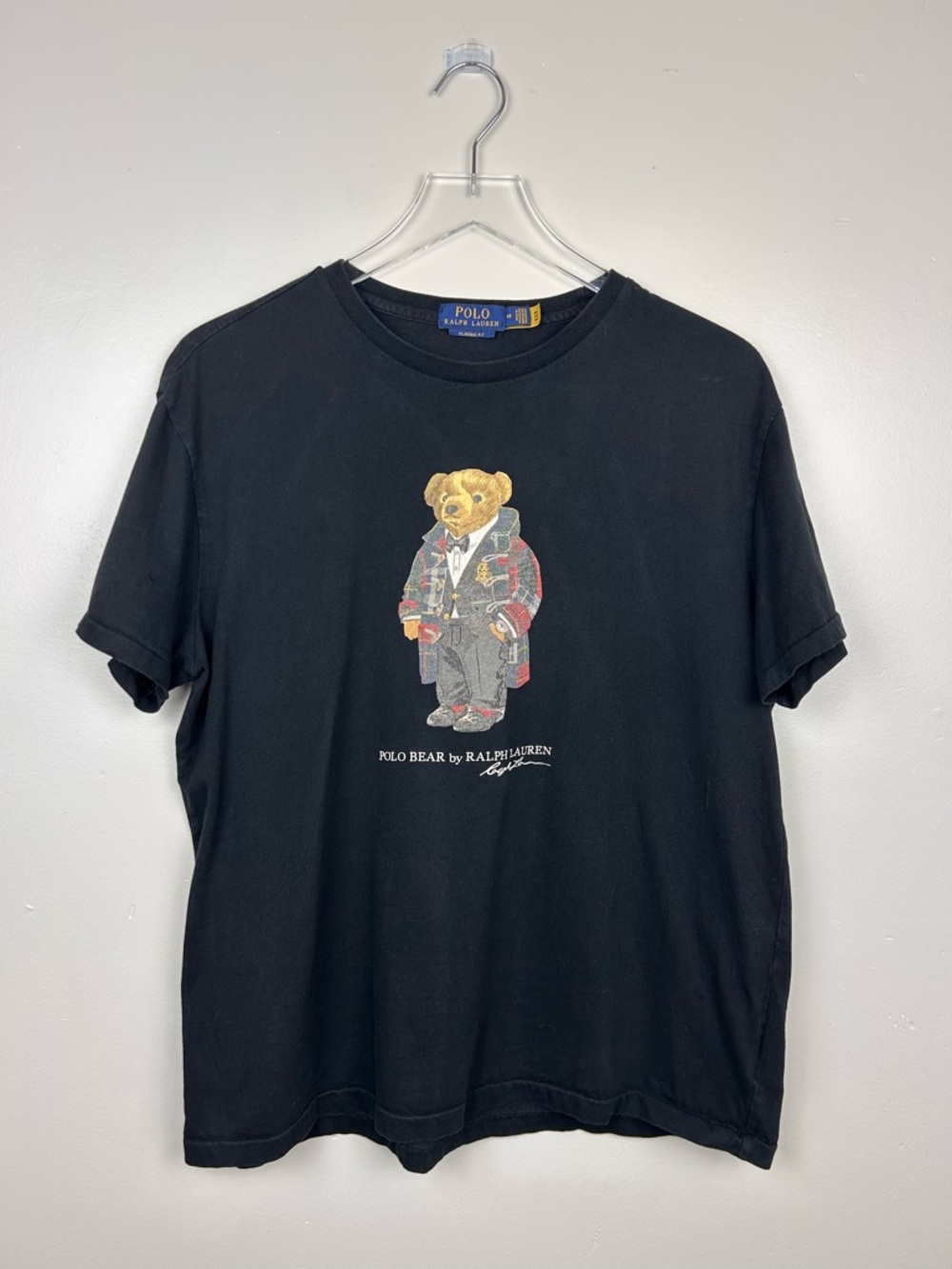 Ralph Lauren Polo Bear Classic Fit Jersey Crew Neck T-shirt Black size medium